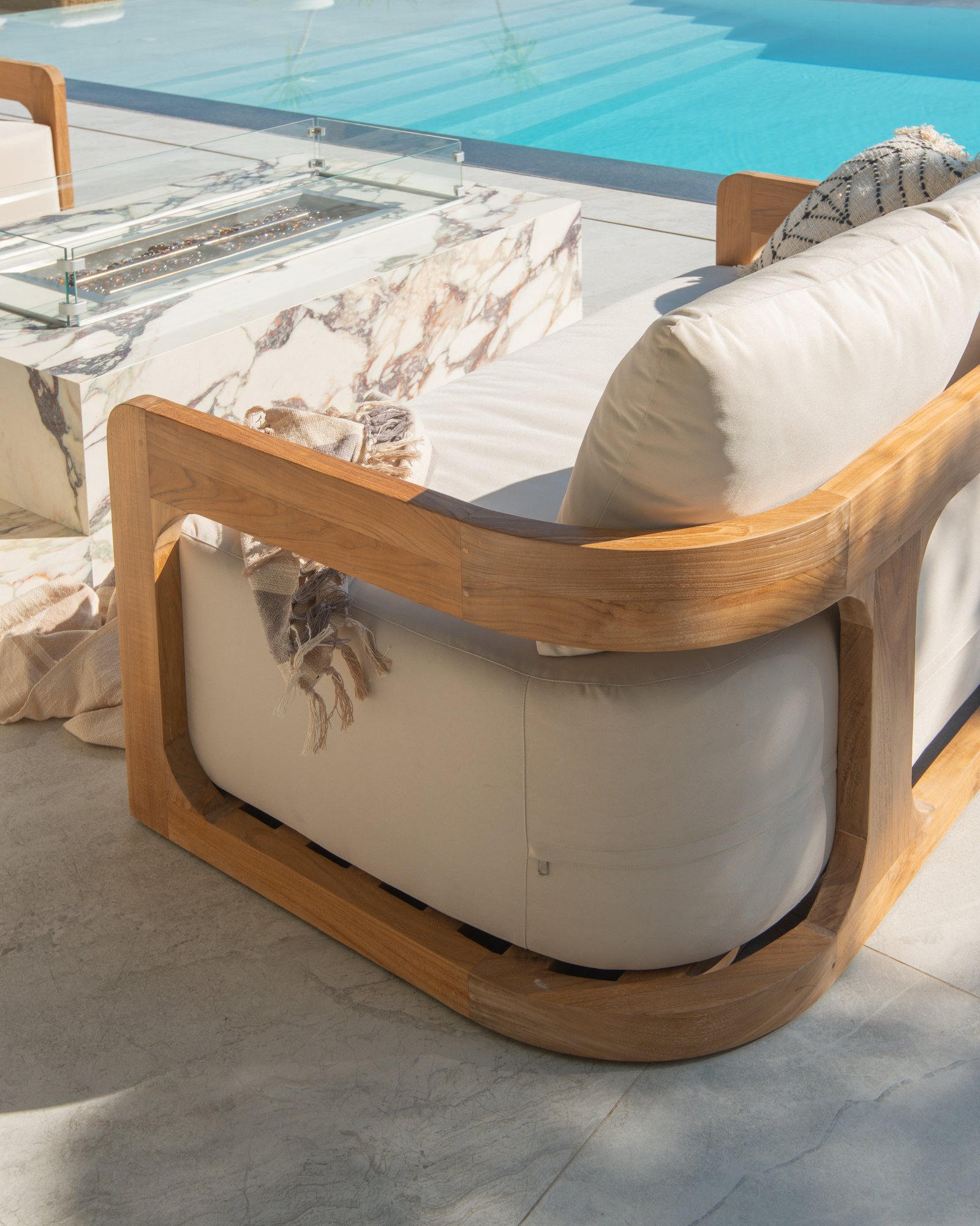 IBIZA SOFA TEAK 2 SEATER Thumbnail